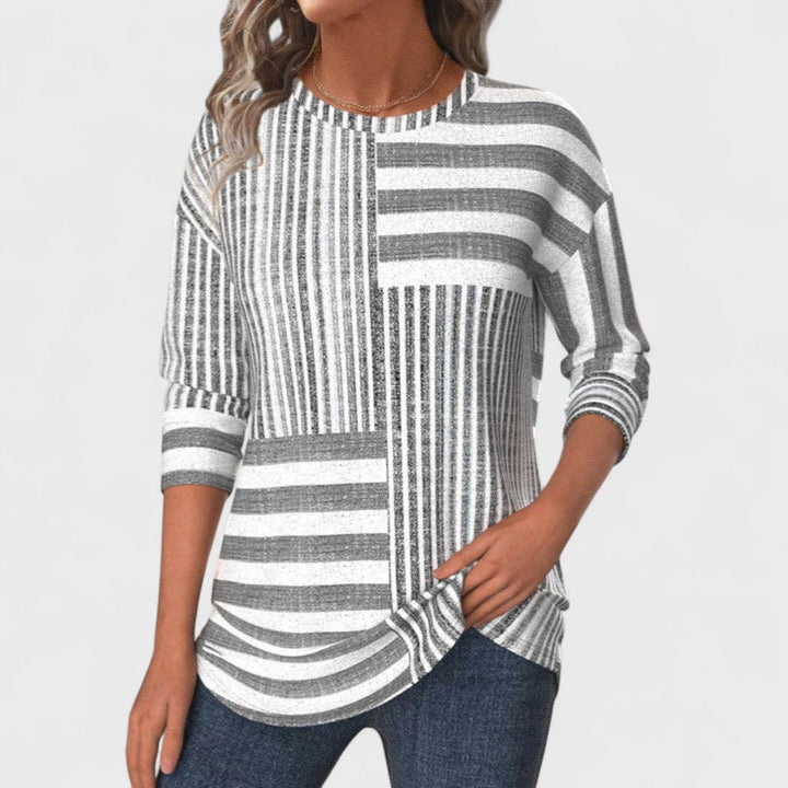Olga - Pruhovaná blůza z prodyšného materiálu