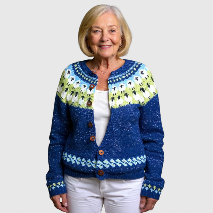 Sophie - Vintage islandský vlněný cardigan