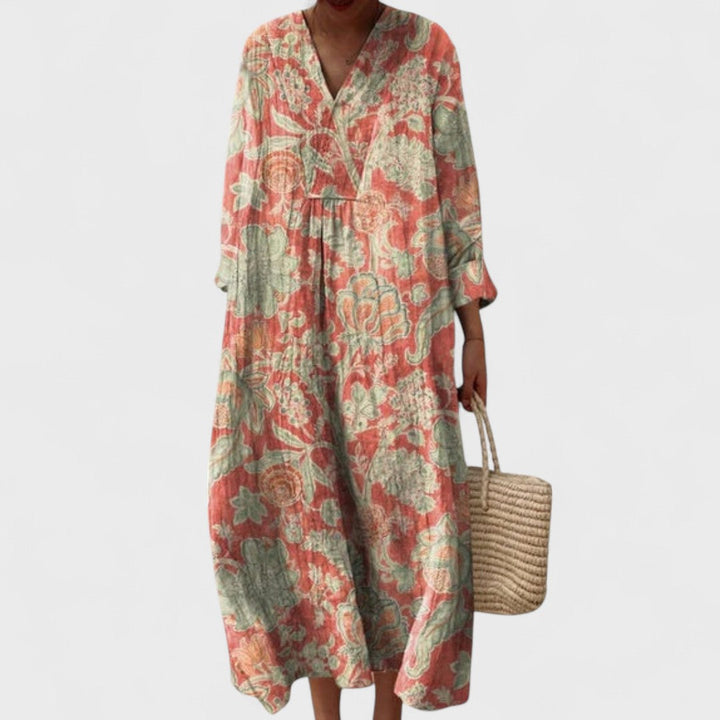 Nela - Vintage Květinové Šaty