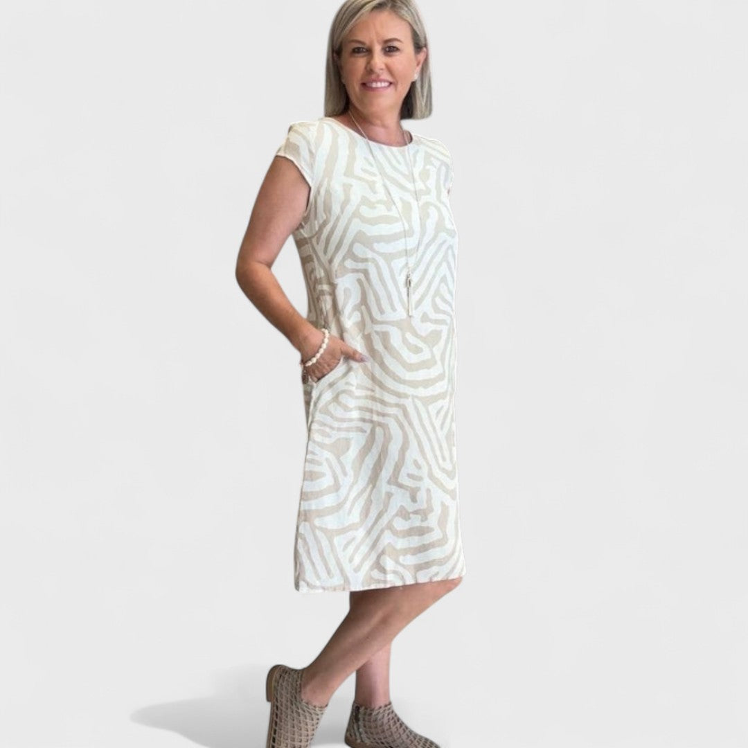 Nelia - Letní Šaty s Kulatým Výstřihem