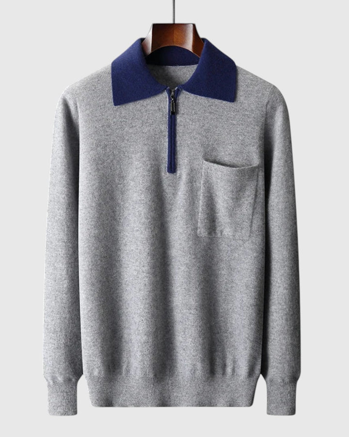 Libuše- Polo Castelle s zipem z kašmíru