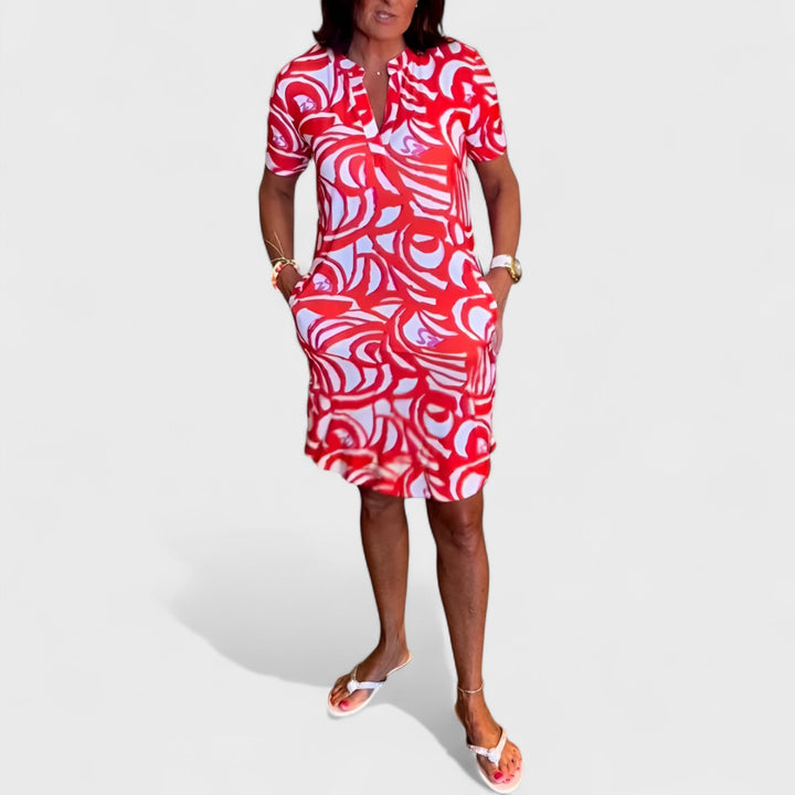 Zuzana - Svěží Vzorované Šaty