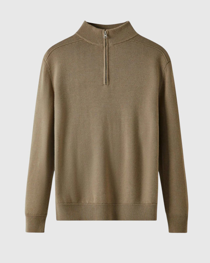 Libuše- Svetr s zipem z merino vlny Capri