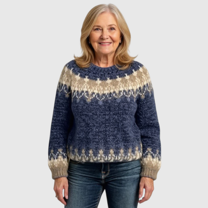 Samantha - Vintage islandský vlněný svetr