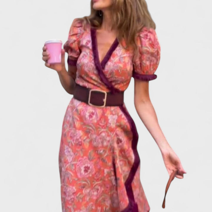 Klára - Elegantní Růžové Maxi Šaty