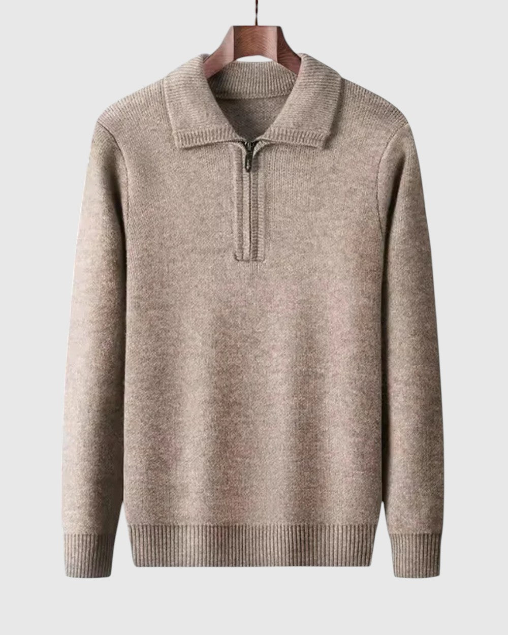 Libuše- Kašmírový svetr s čtvrtovým zipem Gstaad