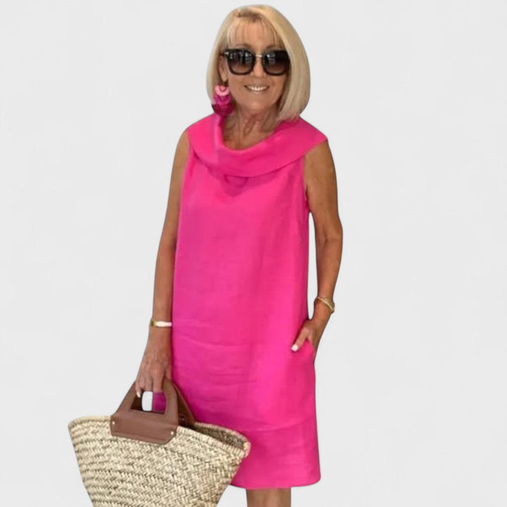 Perla - Šaty s Kulatým Výstřihem