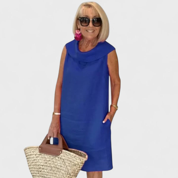 Perla - Šaty s Kulatým Výstřihem