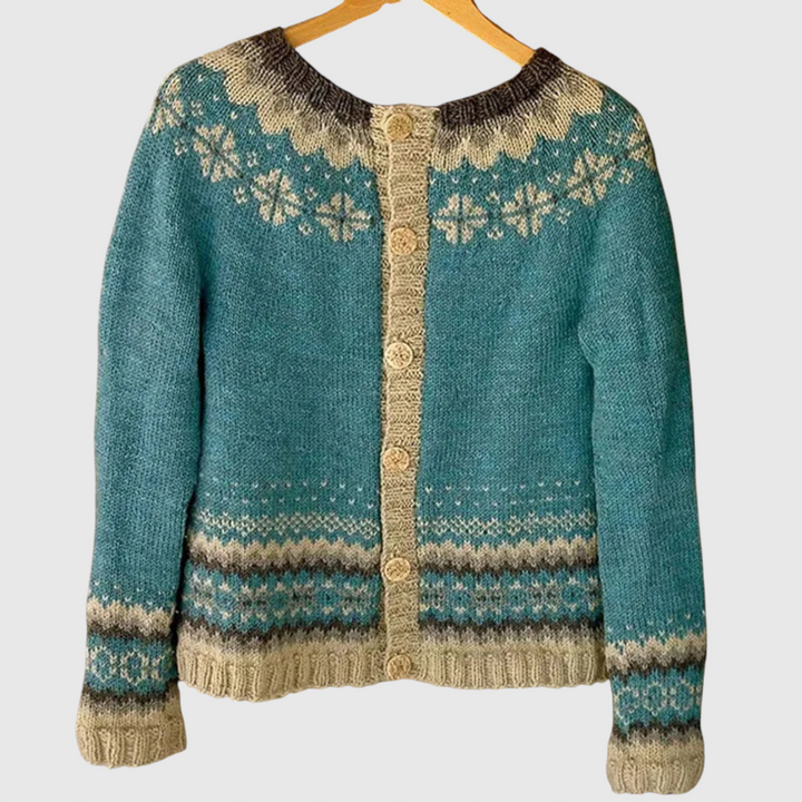Allaira - Vintage islandský vlněný cardigan