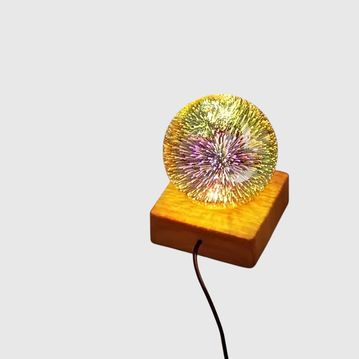 3D Křišťálová Lampa s Efektem Ohňostroje