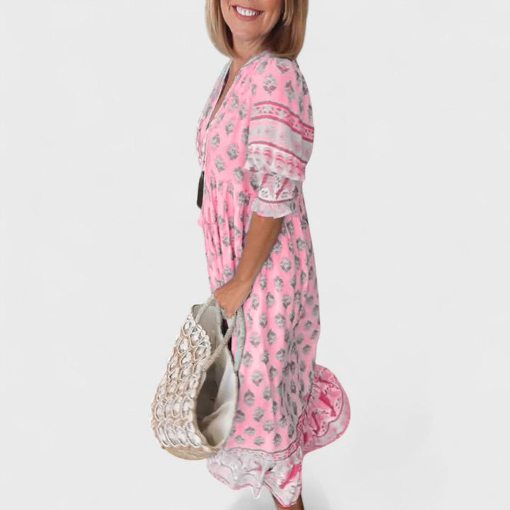 Hana - Elegantní Květinové Šaty