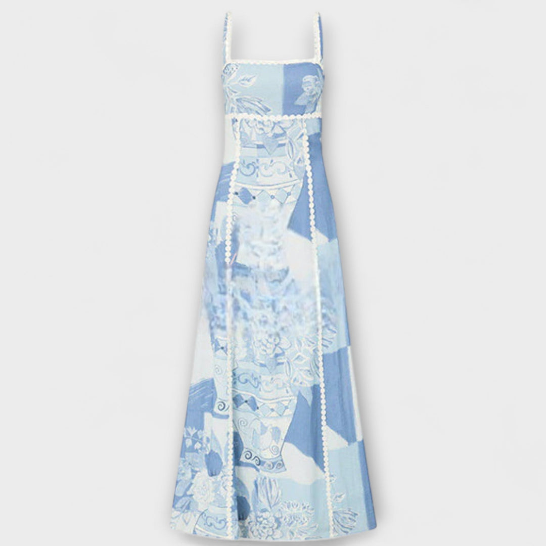 Terazza Ric Rac - Slip Flared Lněné Maxikabát