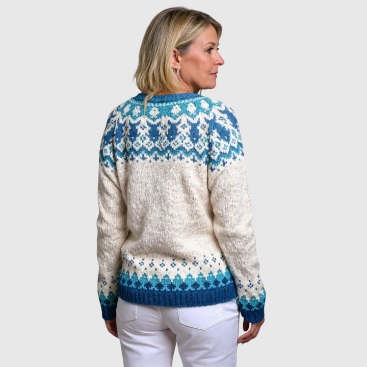 Eva - Vintage islandský vlněný cardigan