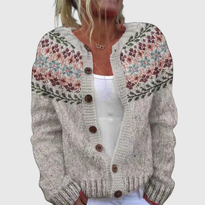 Madelyne - Vintage islandský vlněný cardigan