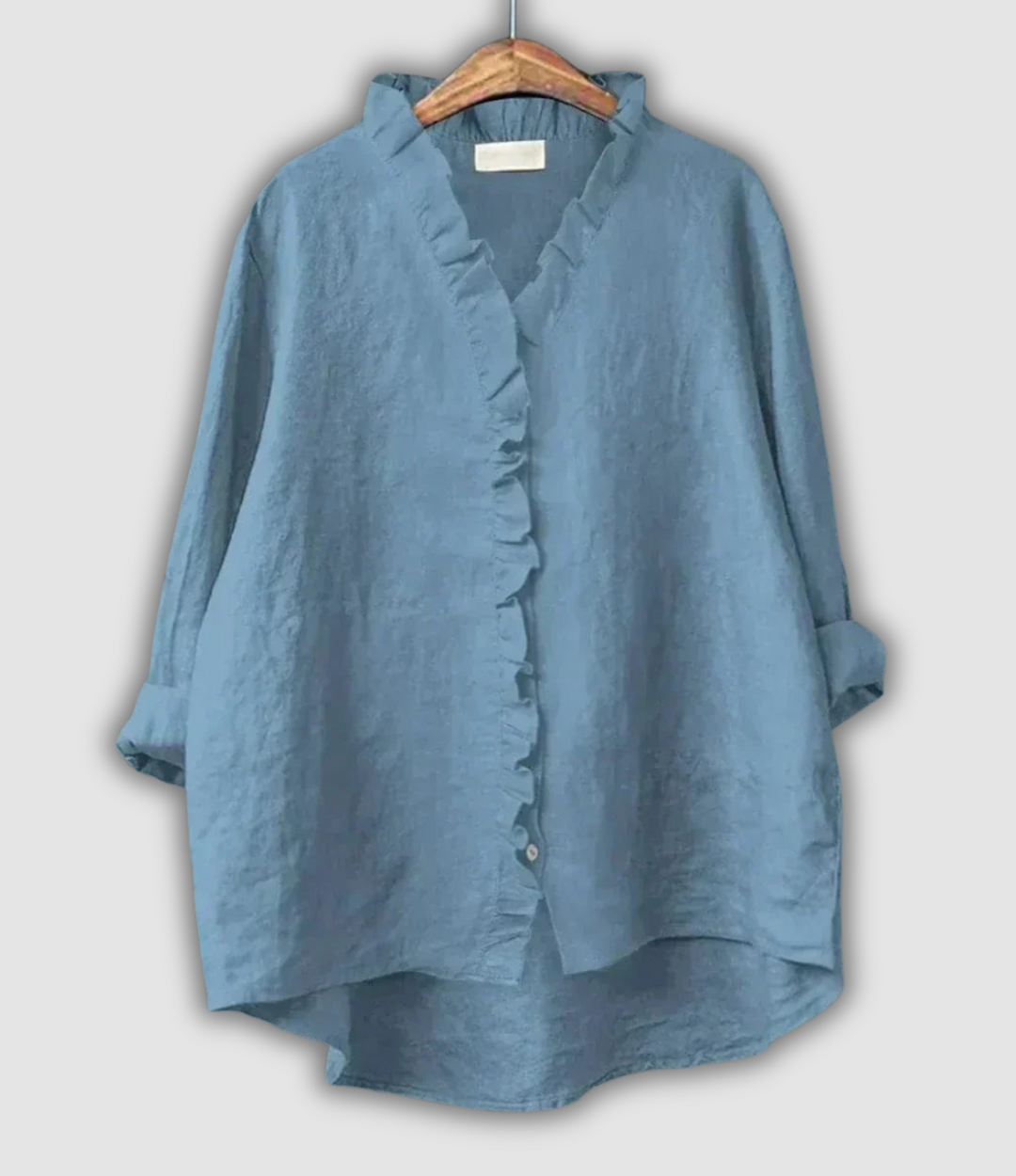 Lněná Hnědá Blůza Klid