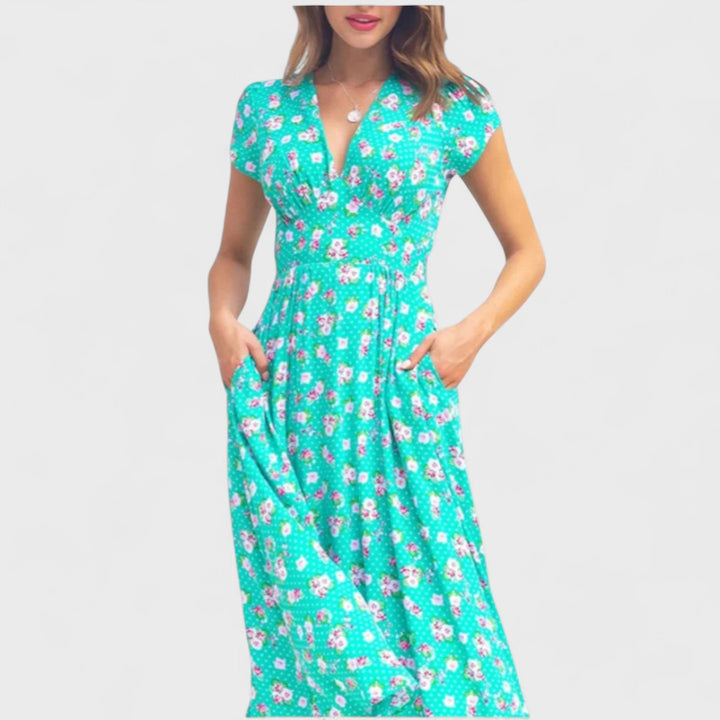 Milada - Květinové Midi Šaty