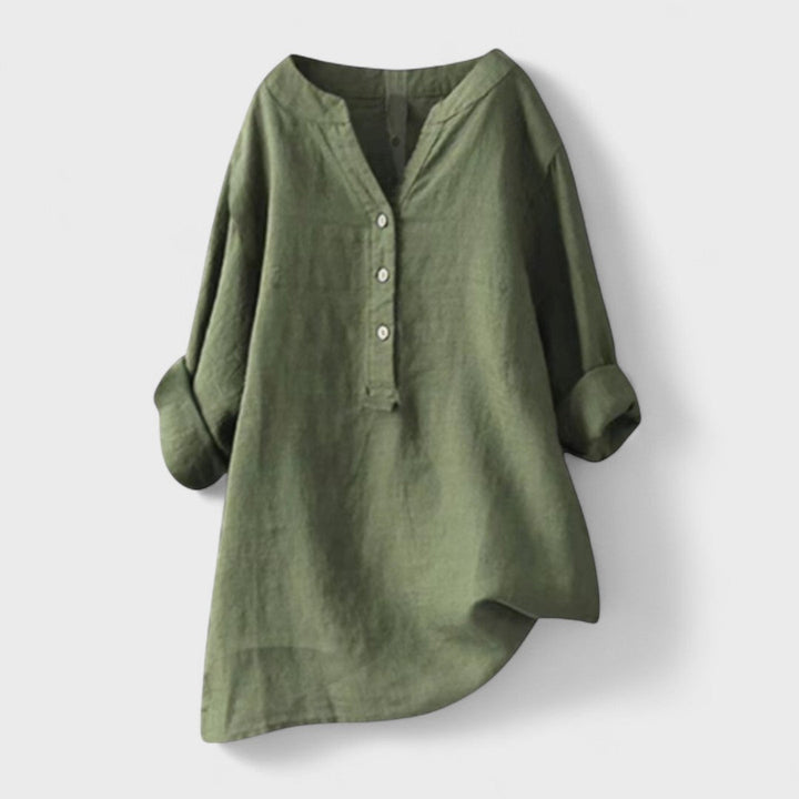 Freja - Pohodlná Košile s Knoflíky