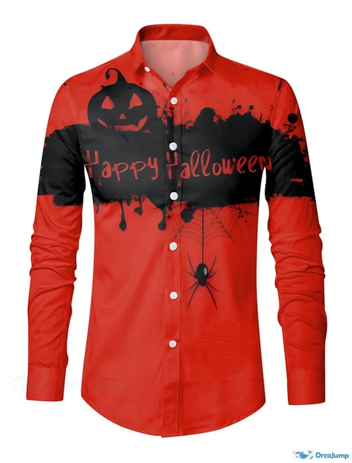 Pánské Halloween trička s dlouhým rukávem, tričko s potiskem dýňové hlavy, trendy společenské oblečení 2023, nové městské volnočasové tričko s dlouhým rukávem pro muže