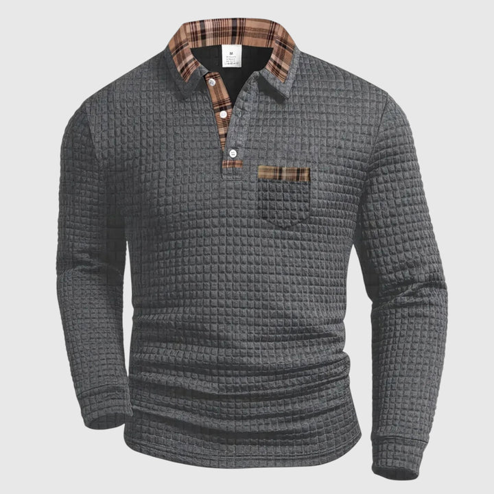 Brooklyn - Pánské polo tričko s kostkovaným vzorem