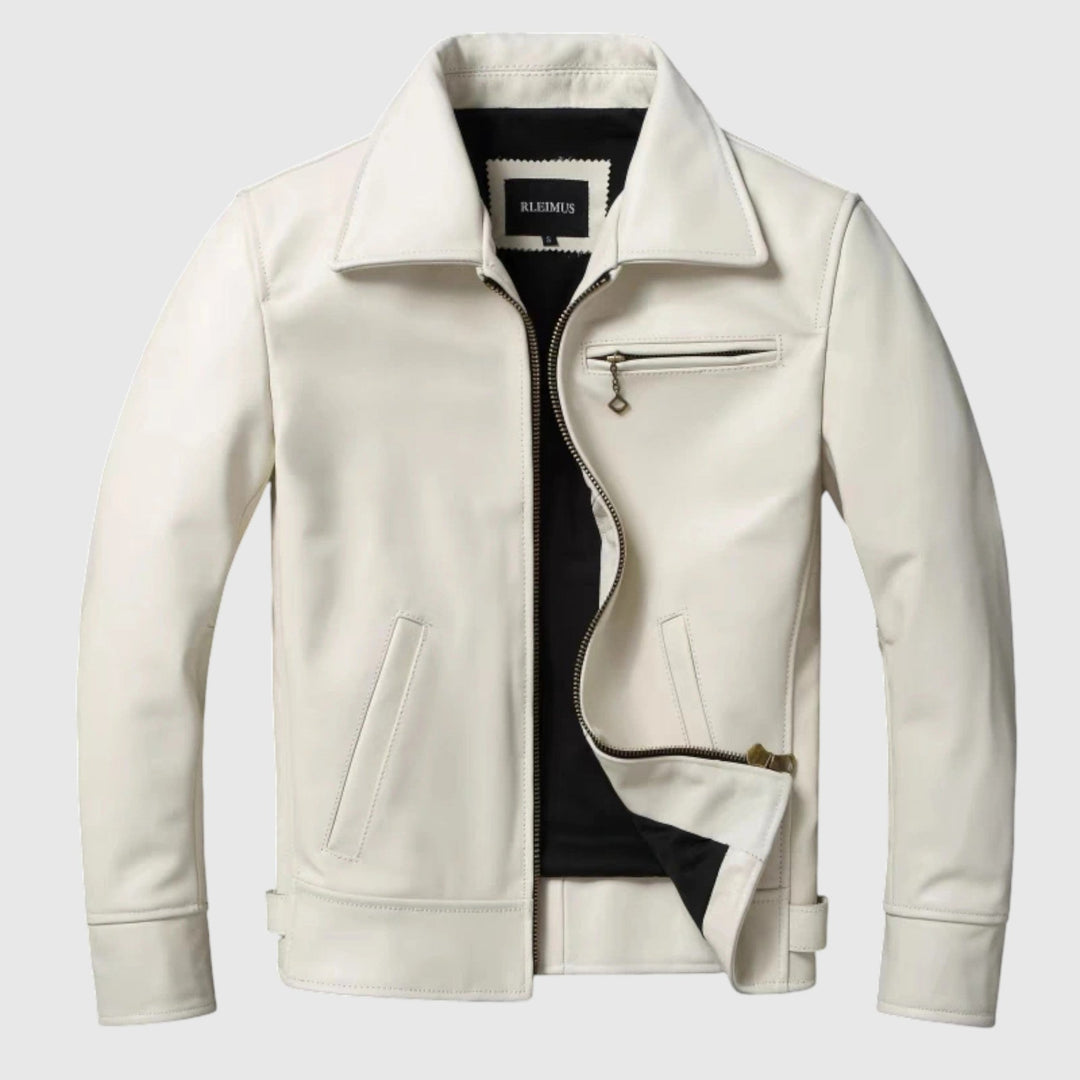 Javor - Kožená bunda s přiléhavým střihem