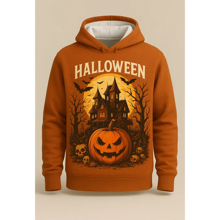 Nové stylové mikiny pánské s potiskem, design Halloween dýně, vzorový design, inovativní volnočasové oblečení Y2k
