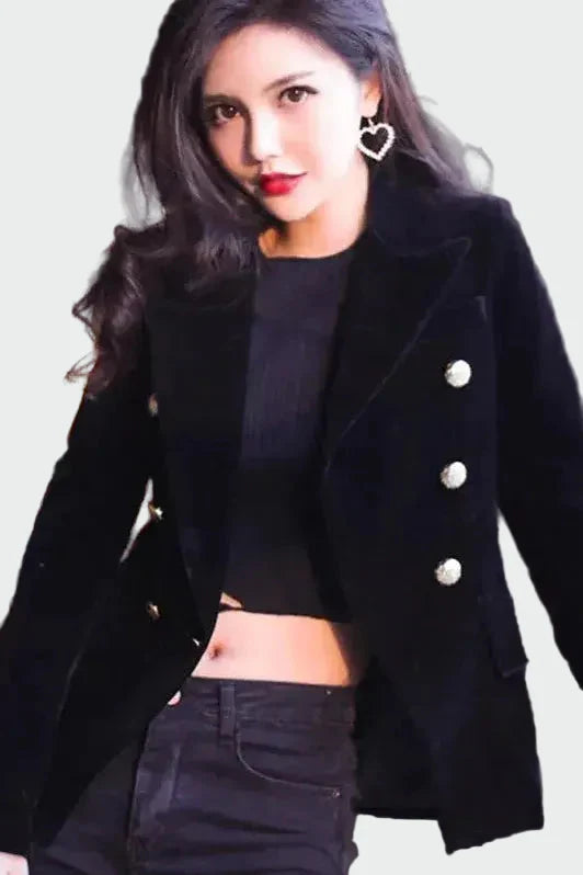 LIBUŠE-Elegantní kabát černý