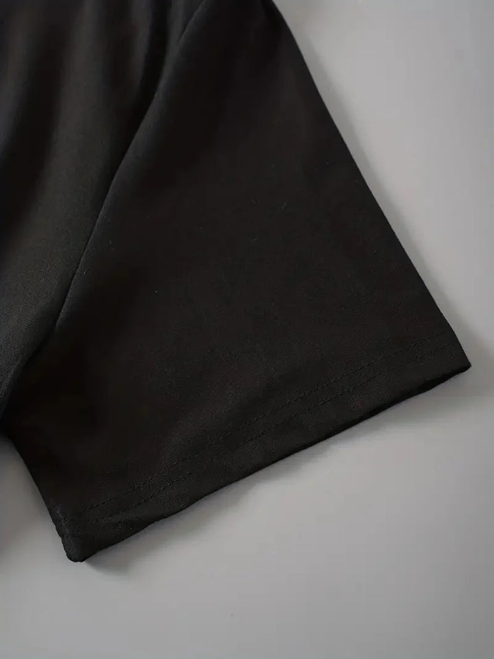 Unisex černé tričko s kočkou a dýní - ideální pro Halloween oslavy a dekorace