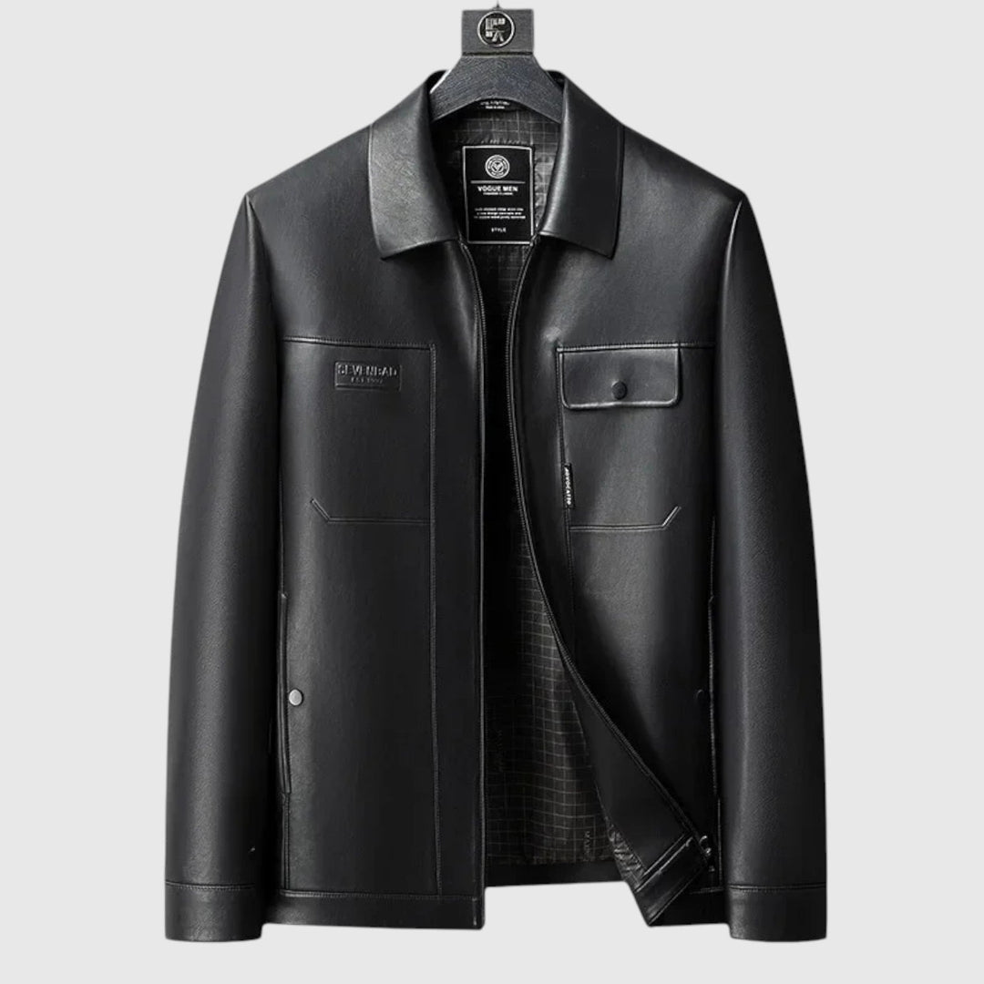 Pánská elegantní kožená bunda