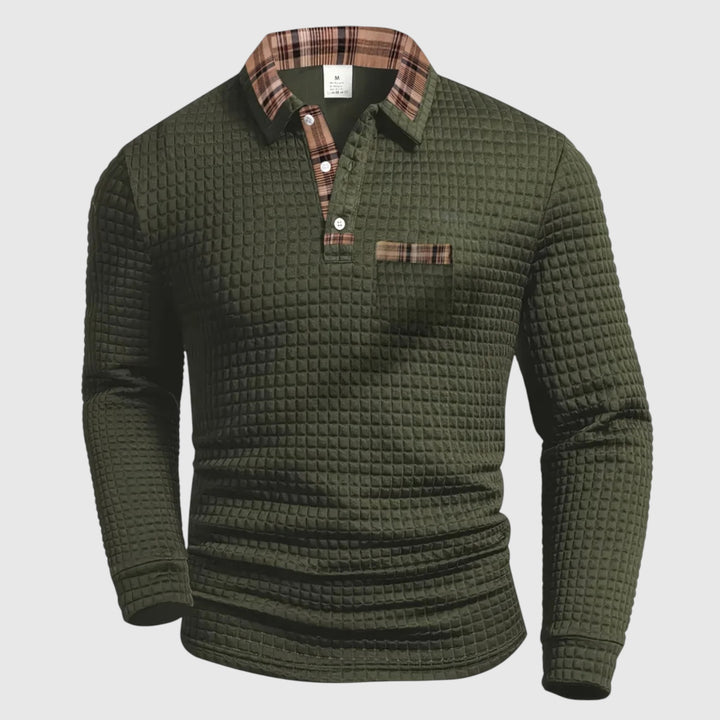 Brooklyn - Pánské polo tričko s kostkovaným vzorem