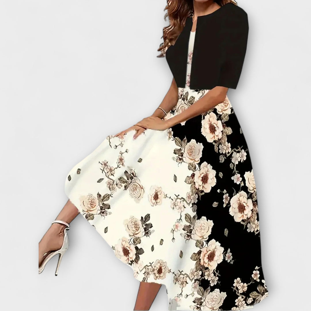 Elegantní midi letní šaty pro ženy s blazerem