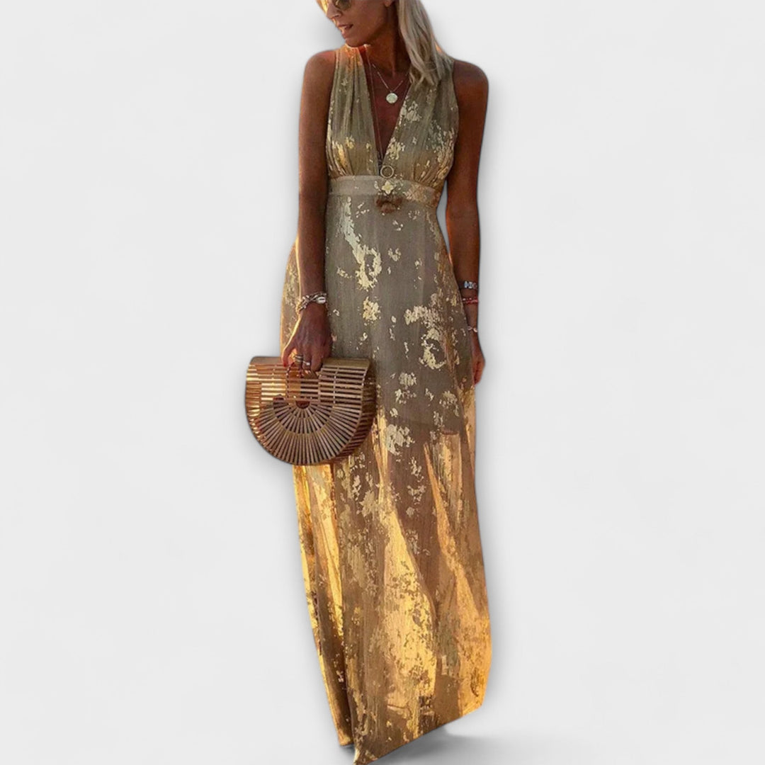 Plyšové šaty s V-výstřihem a detaily z flitrů