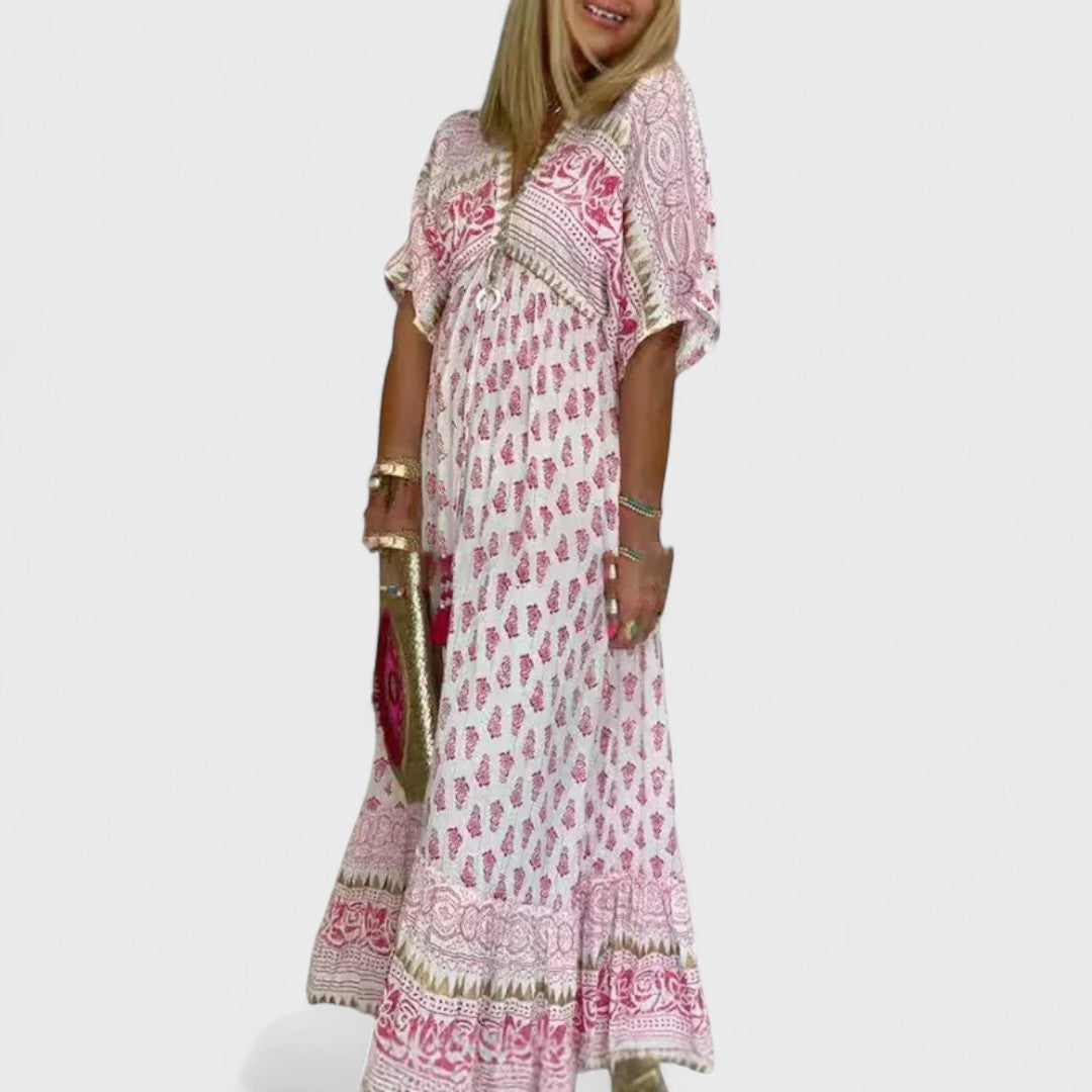 Mabel - Dlouhé květinové Šaty