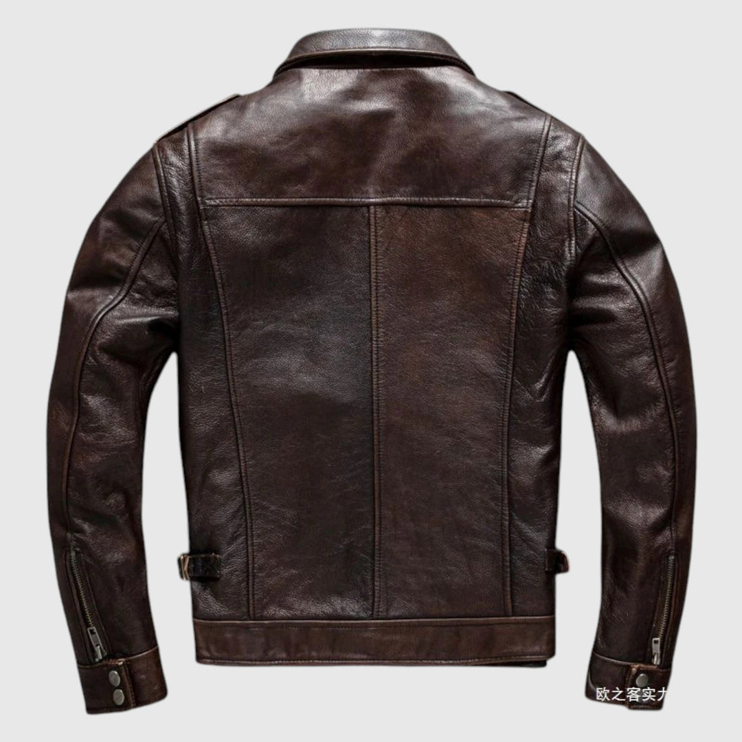 Todor - Kožená bunda s kapsami