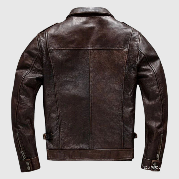 Todor - Kožená bunda s kapsami