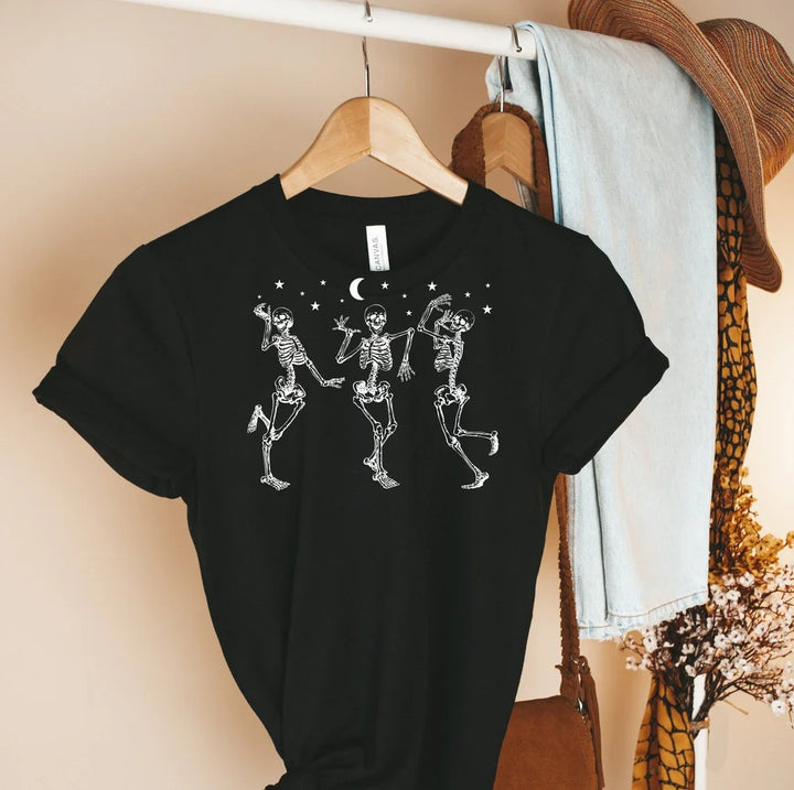 Halloween tričko Halloween párty Tančící kostra tričko Vtipné Halloween tričko Kostry Šťastný Halloween tričko