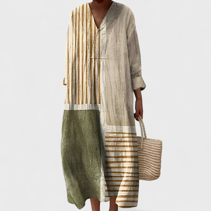 Alida - Vzorované Letní Šaty