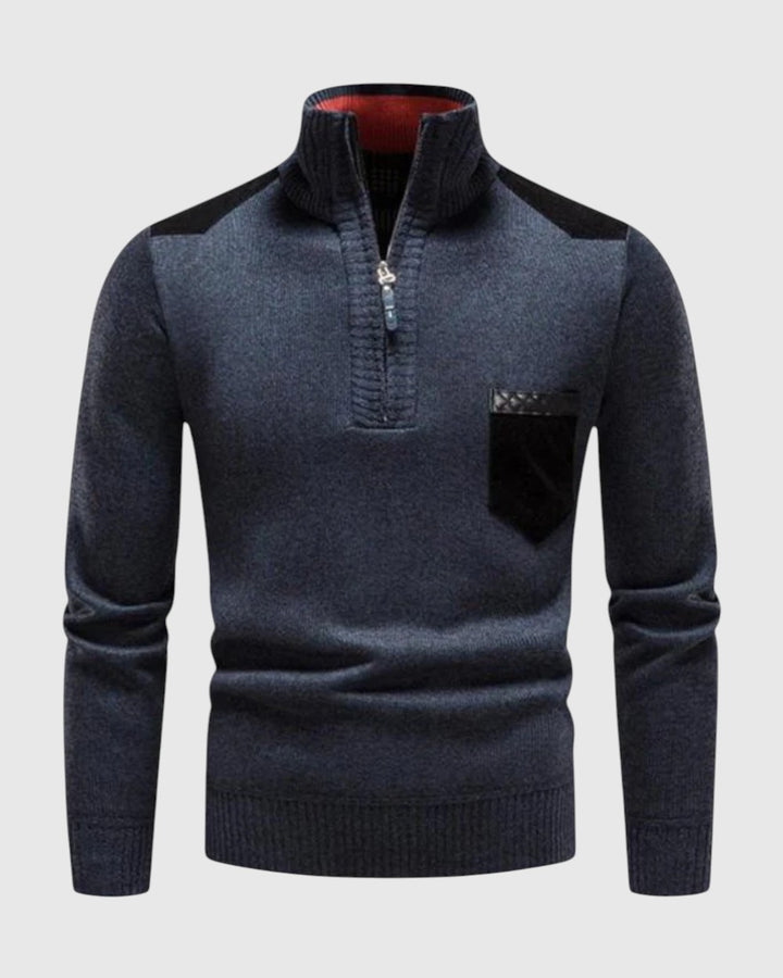 Libuše- Svetr z vlny s zipem