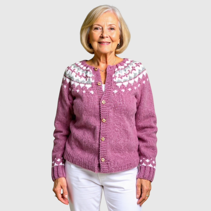 Maya - Vintage islandský vlněný kardigan