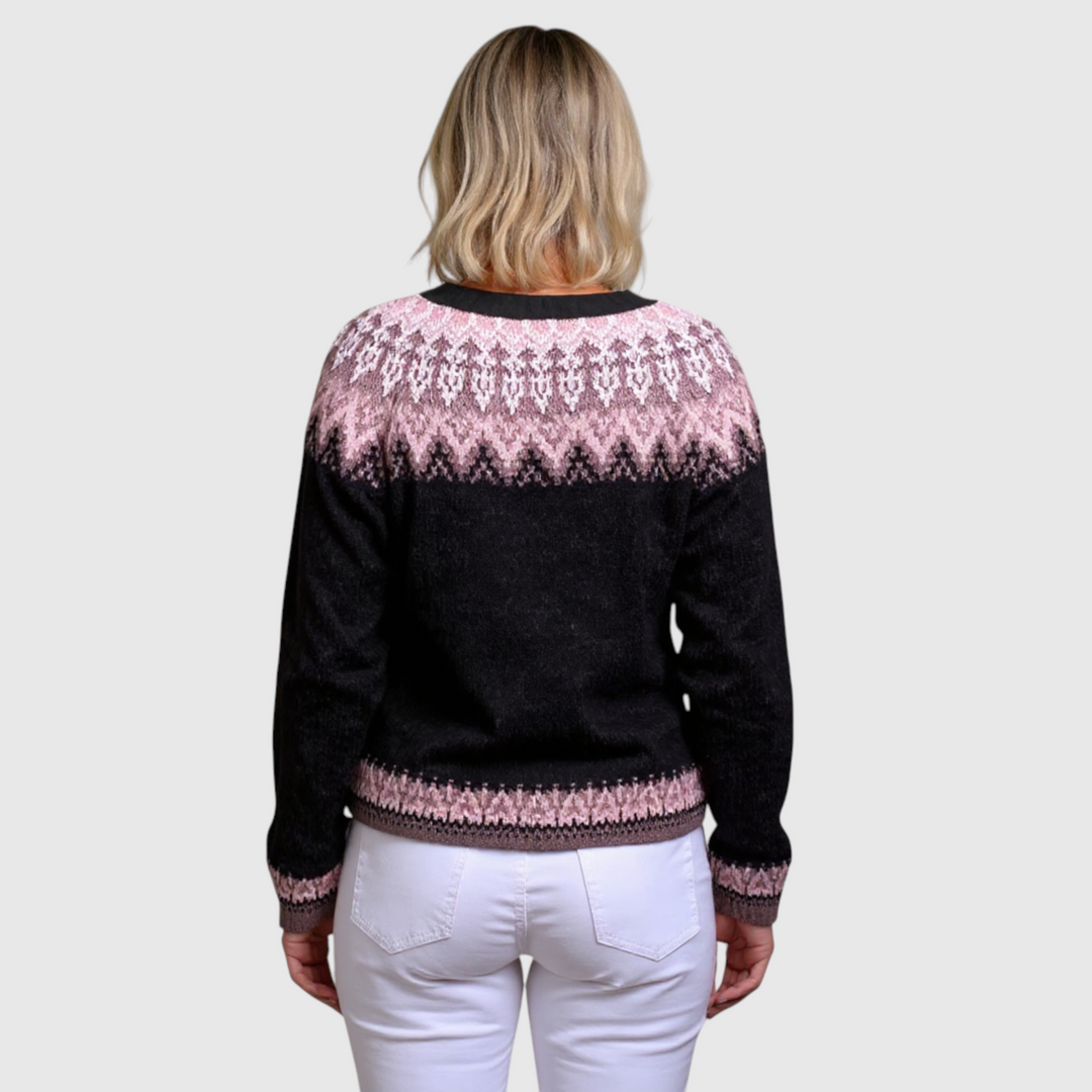 Lydia - Vintage islandský vlněný cardigan