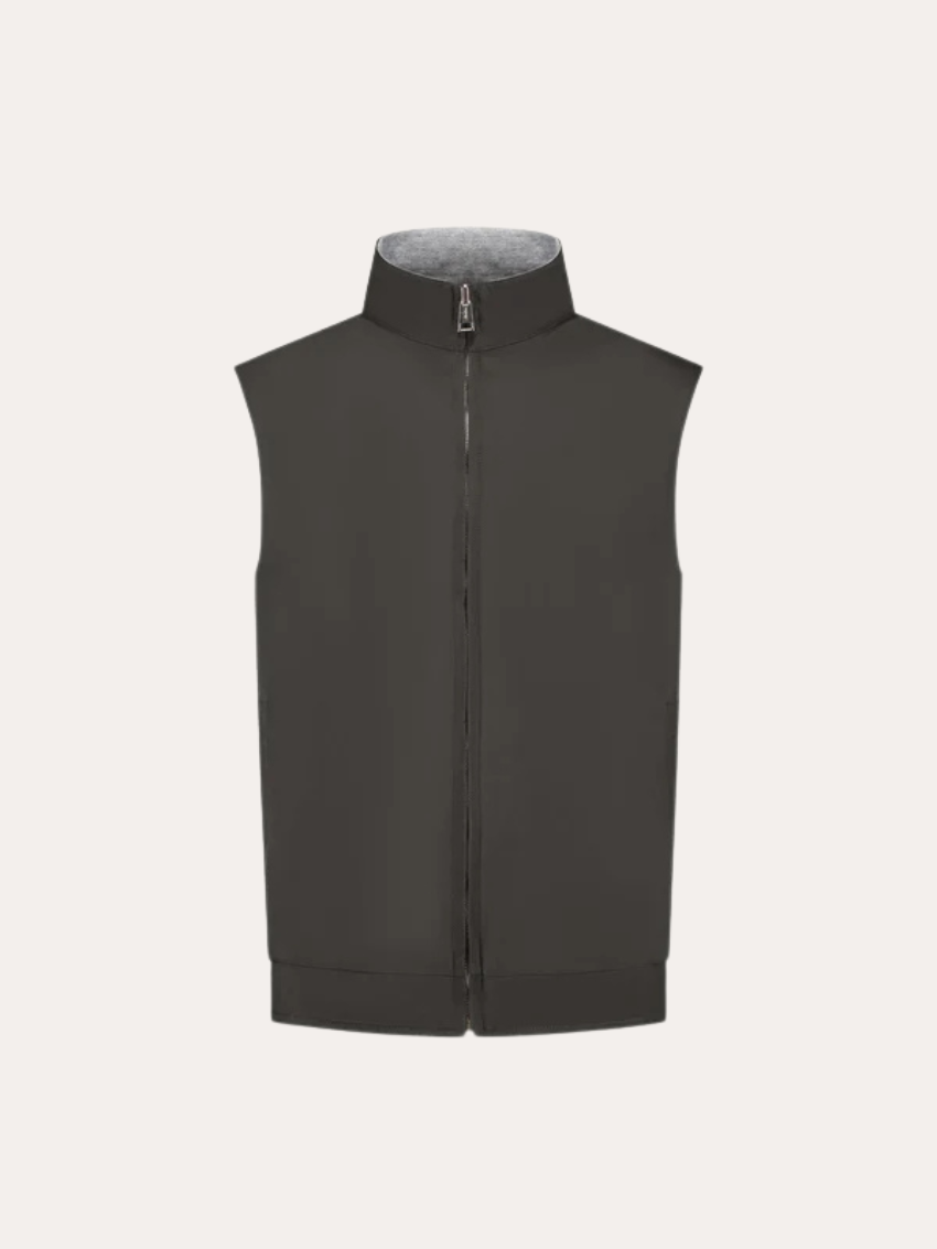 Oboustranný městský bodywarmer - Černý