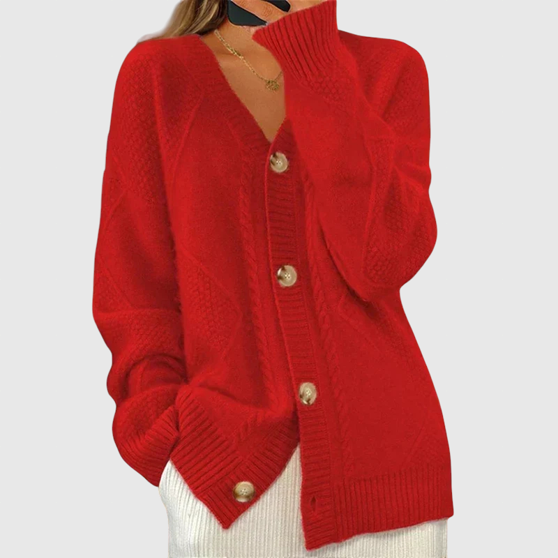 Éloise - Pohodlný kardigan s pleteným vzorem