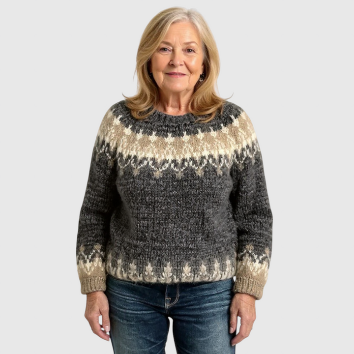 Samantha - Vintage islandský vlněný svetr