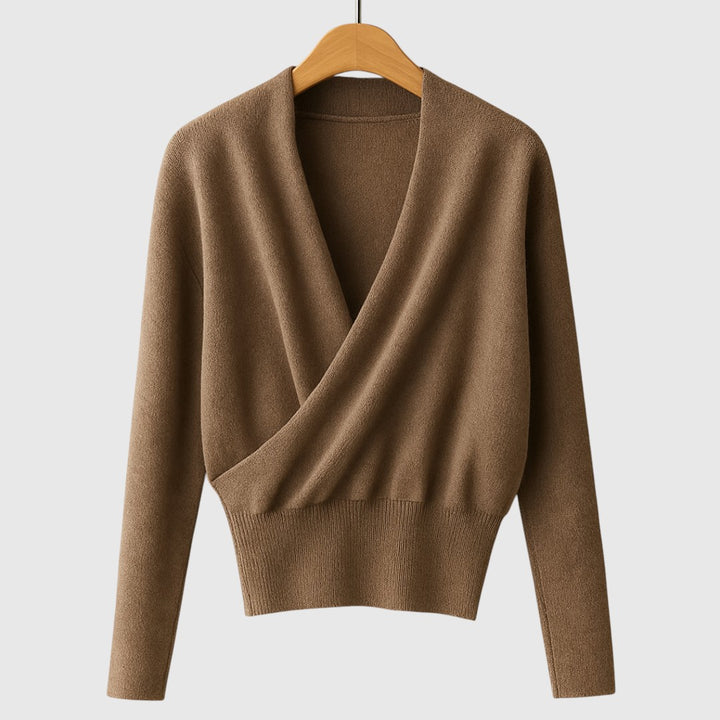 Elena – Zavinovací pletený svetr Premium