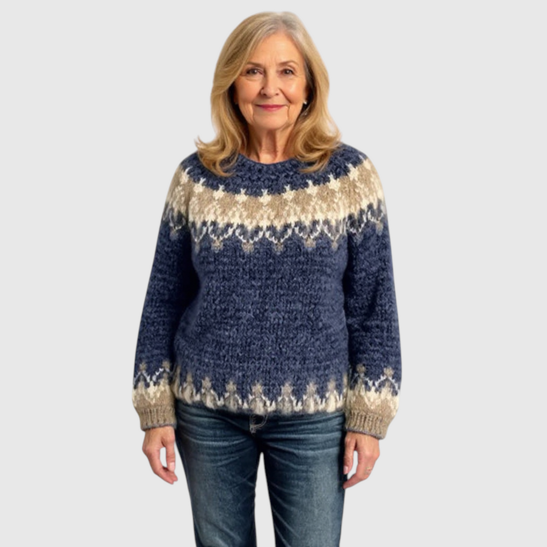 Samantha - Vintage islandský vlněný svetr