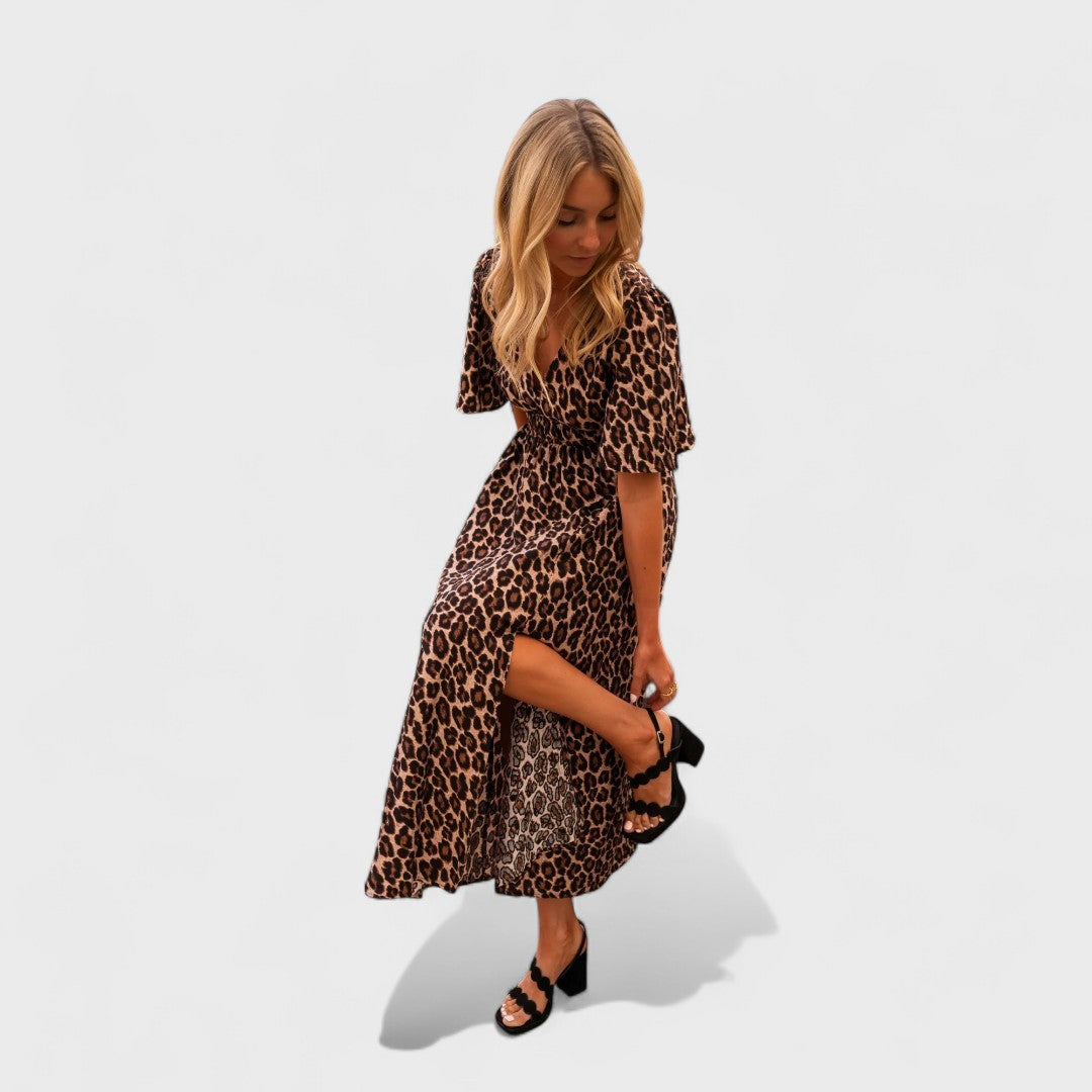 Žaneta - Šaty s Leopardím Vzorem