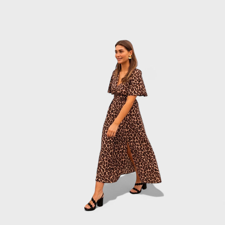 Žaneta - Šaty s Leopardím Vzorem