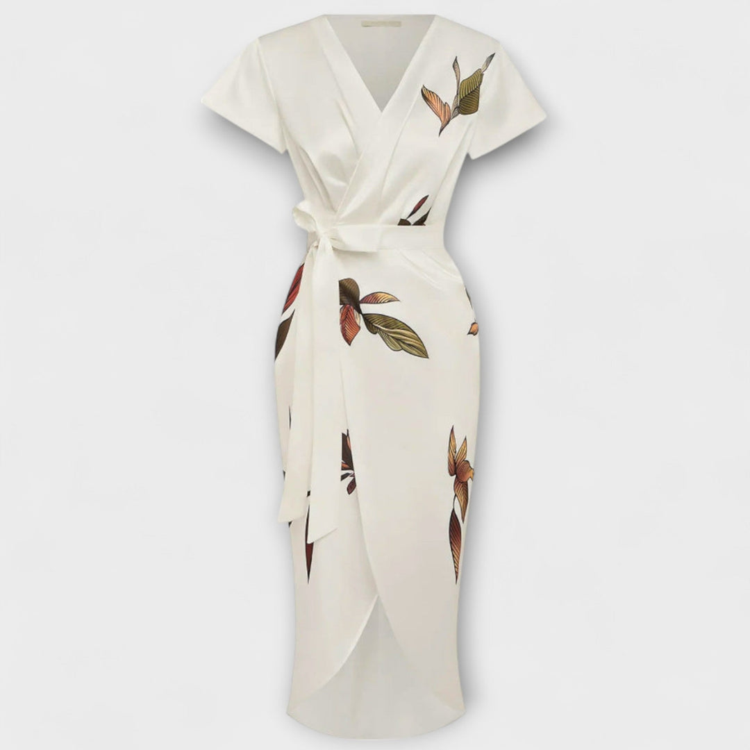 Satinové zavinovací šaty