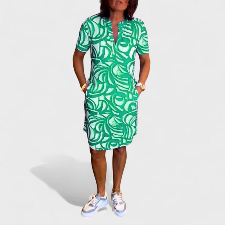 Zuzana - Svěží Vzorované Šaty