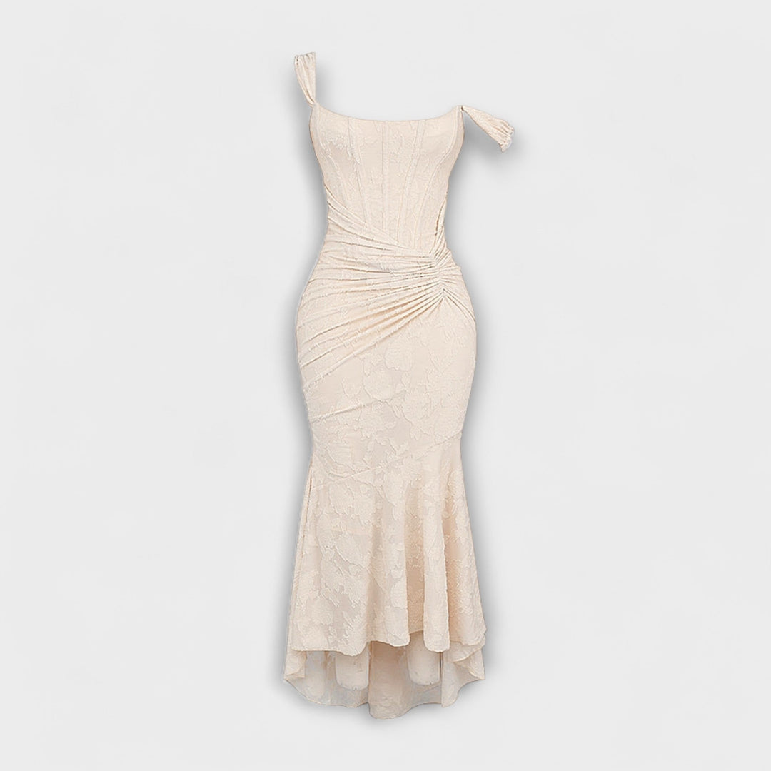 Renske - Dlouhé šaty s elegantním a rafinovaným korzetem