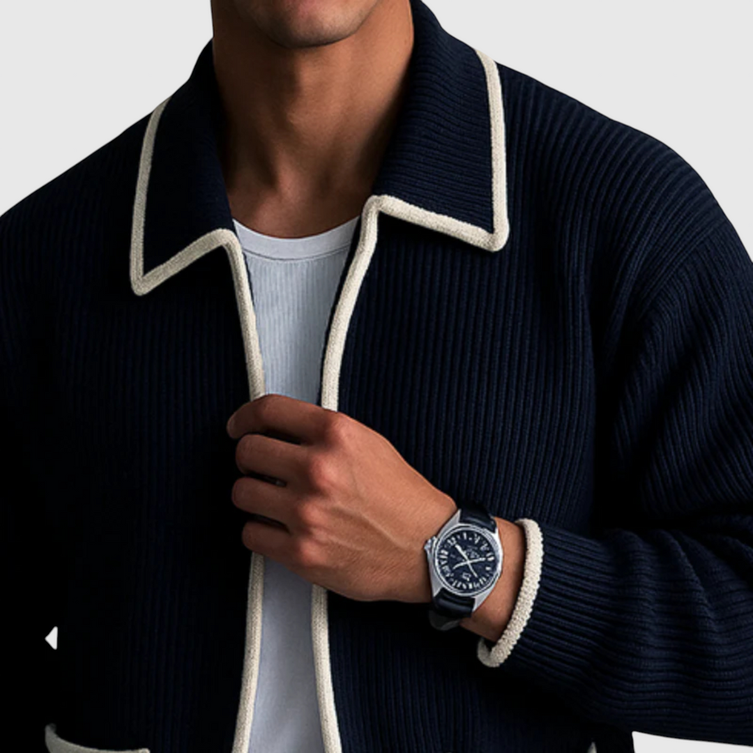 Lukas – Retro svetr se zipem